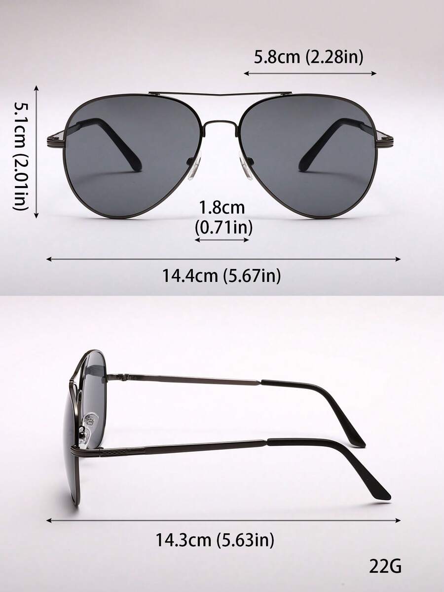 Gafas de moda de metal tipo piloto