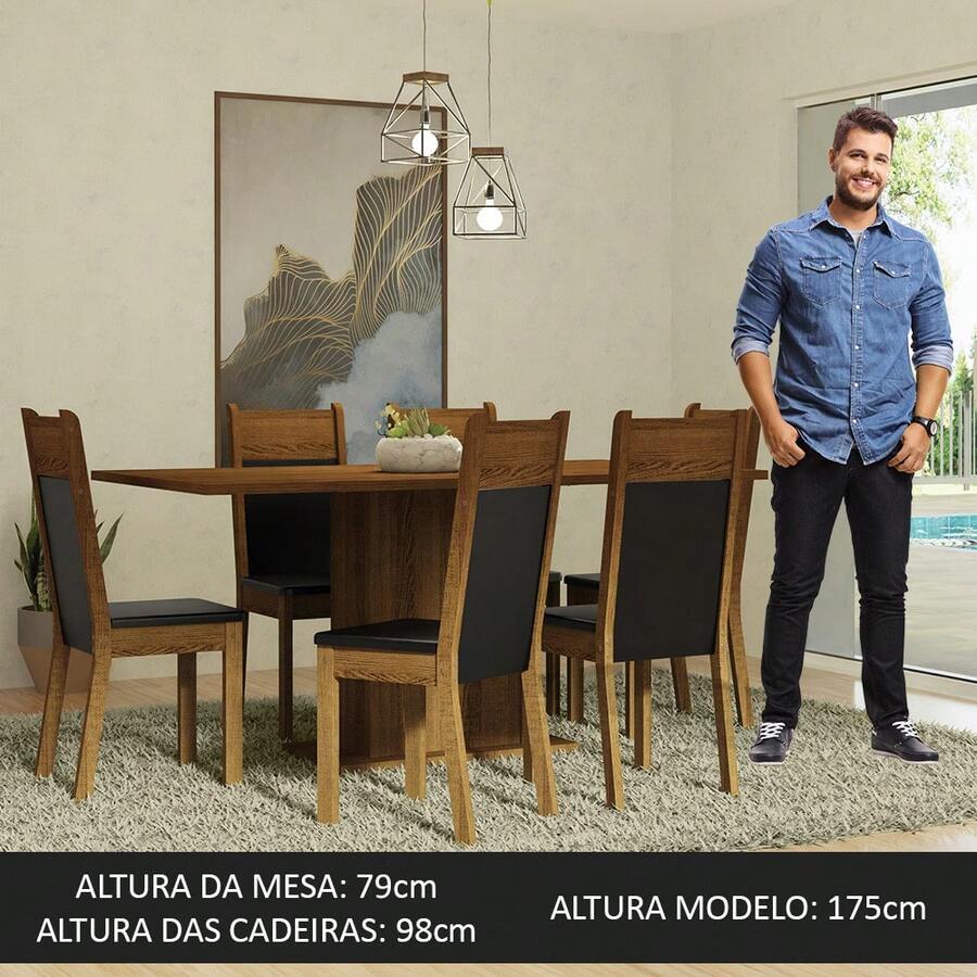 Madesa Juego Comedor Mesa con 6 Sillas