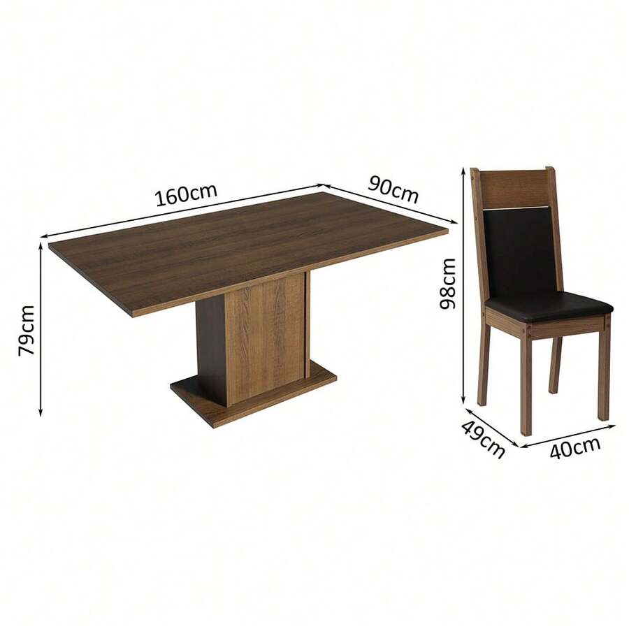 Madesa Juego Comedor Mesa con 6 Sillas
