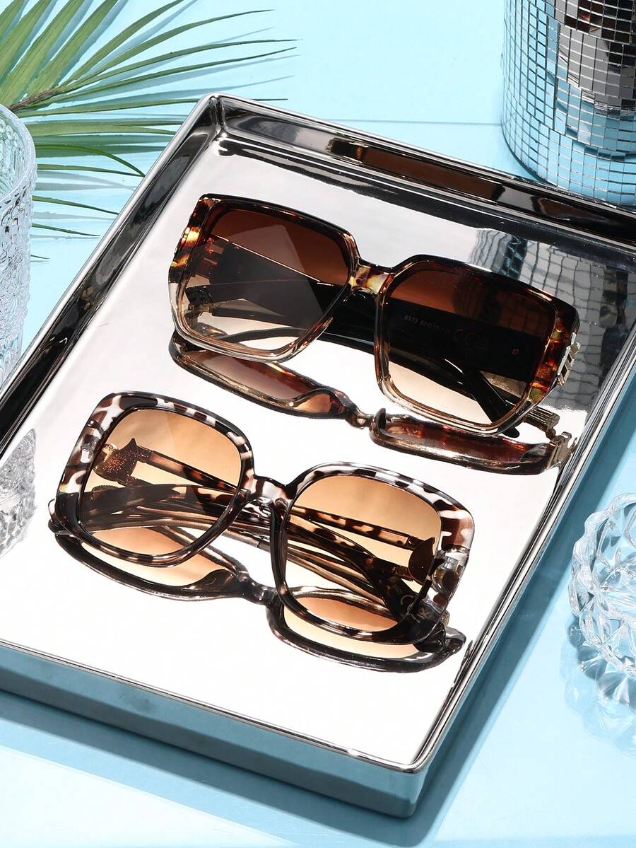 Gafas de sol de gran tamaño con marco cuadrado vintage