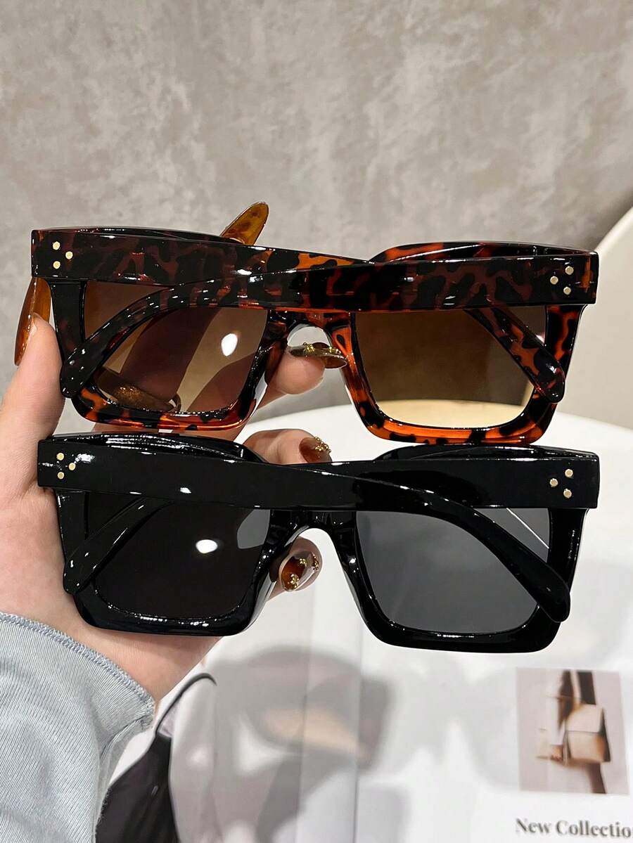 gafas de plástico de moda oversize para mujer