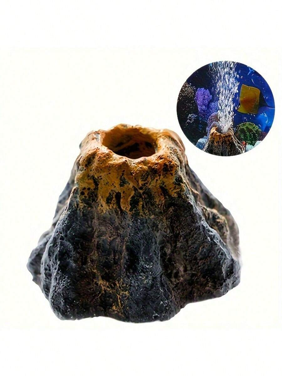 1/2 piezas Difusor de aire en forma de volcán para acuario, piedra de aire de ABS con burbujas, accesorio de oxígeno para acuario pequeño, sin tubo, sin fuente de alimentación