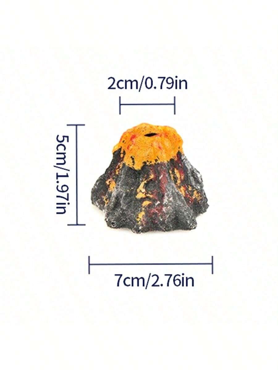 1/2 piezas Difusor de aire en forma de volcán para acuario, piedra de aire de ABS con burbujas, accesorio de oxígeno para acuario pequeño, sin tubo, sin fuente de alimentación