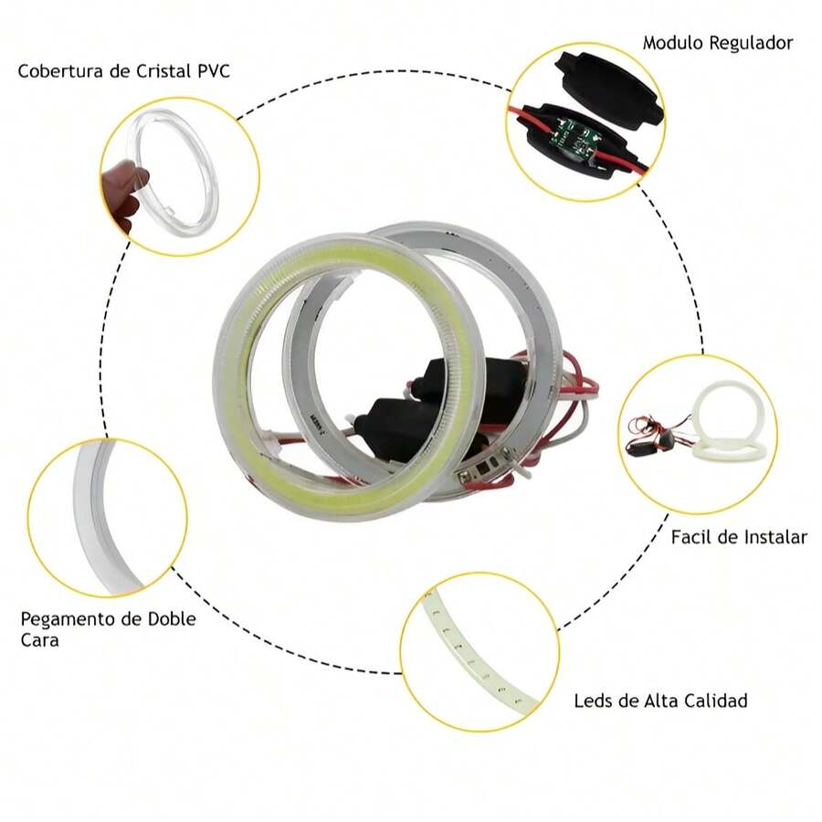 Aro Led Ojo Angel Anillo Super Brillante 60mm