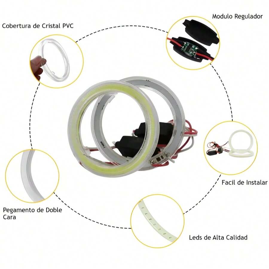 Aro Led Ojo Angel Anillo Super Brillante 60mm