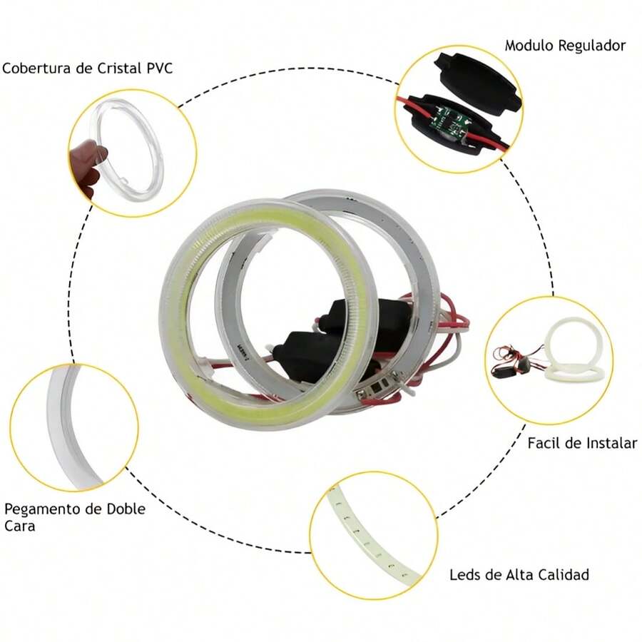 Aro Led Ojo Angel Anillo Super Brillante 60mm