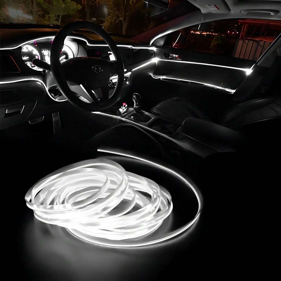 Tira Luz Led Moldura Interior Decorativa Luz Ambiental Universal Flexible