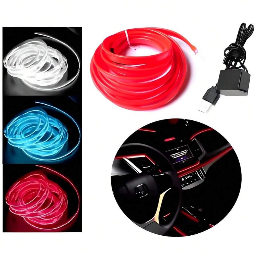 Tira Luz Led Moldura Interior Decorativa Luz Ambiental Universal Flexible