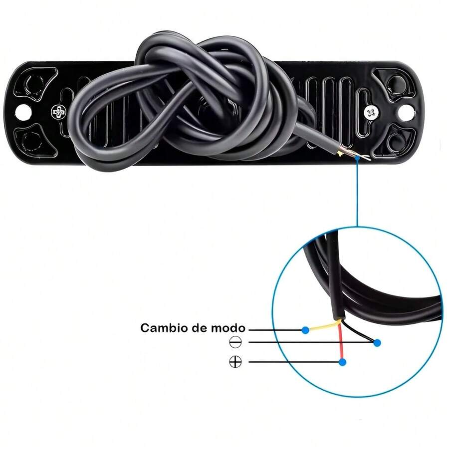 2 pzs Faro Led Patrulla Escolta Barra Lateral Estrobo