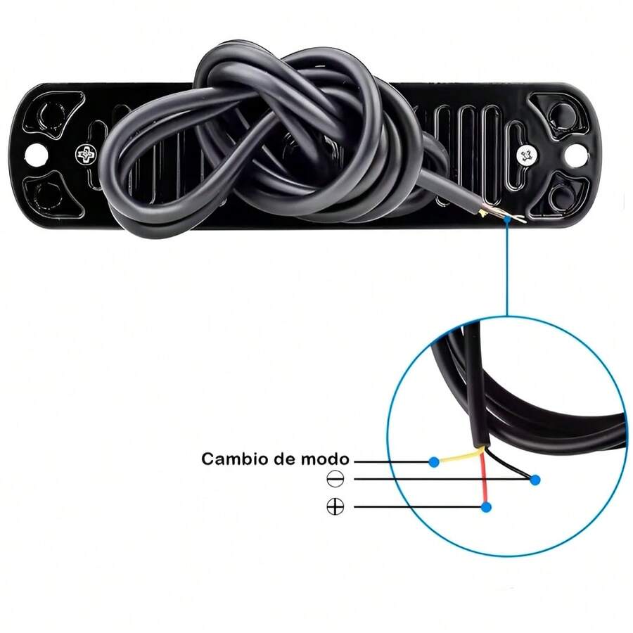 2 pzs Faro Led Patrulla Escolta Barra Lateral Estrobo