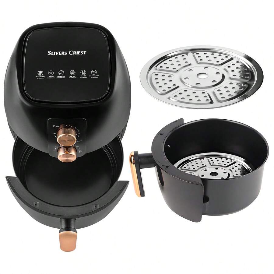Freidora De Aire De 6l De Galón Compacta Color Negro