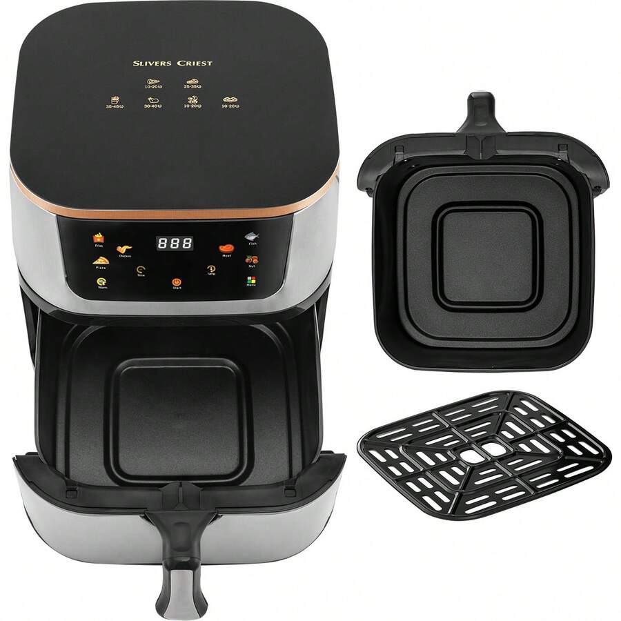 Freidora De Aire De 13.5l De Galón Compacta Negro 2200w