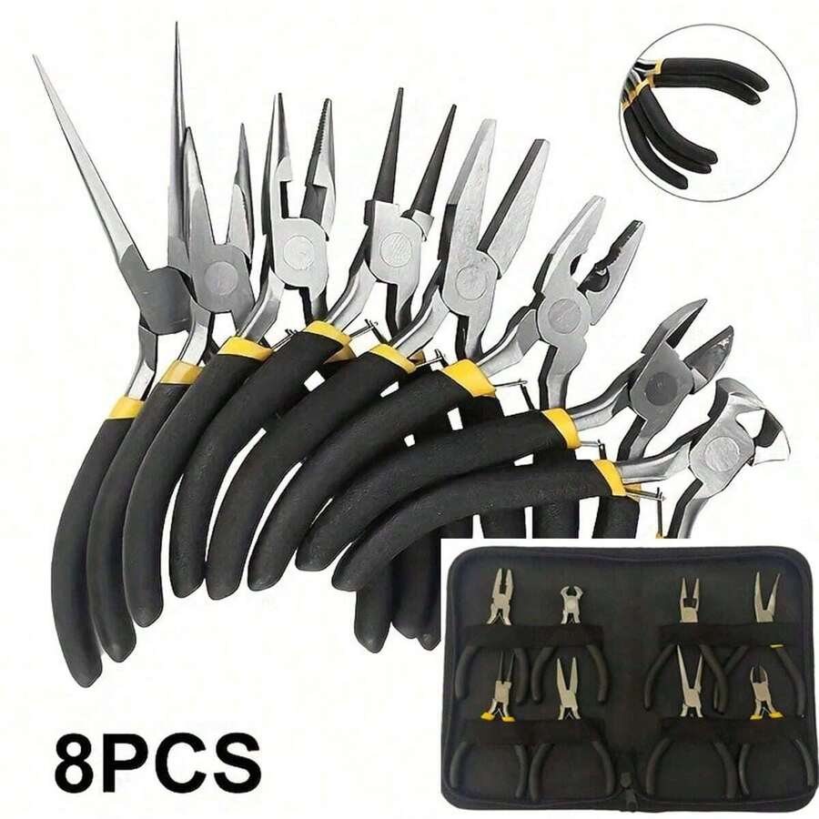 Set de 8 piezas de mini alicates de joyería