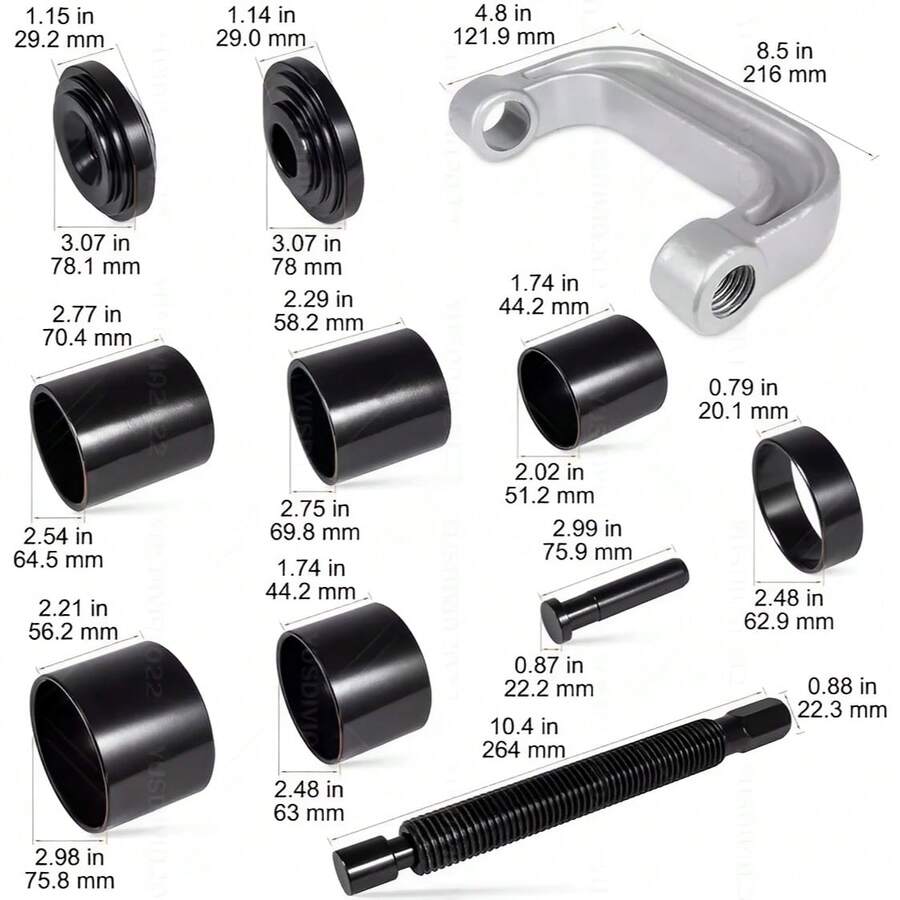 Kit Profesional Extractor de Rótulas 4WD/2WD – 22 Piezas con Estuche