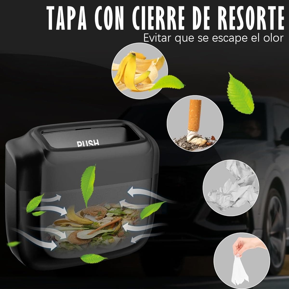 2-Pack Bote de Basura para Automóvil