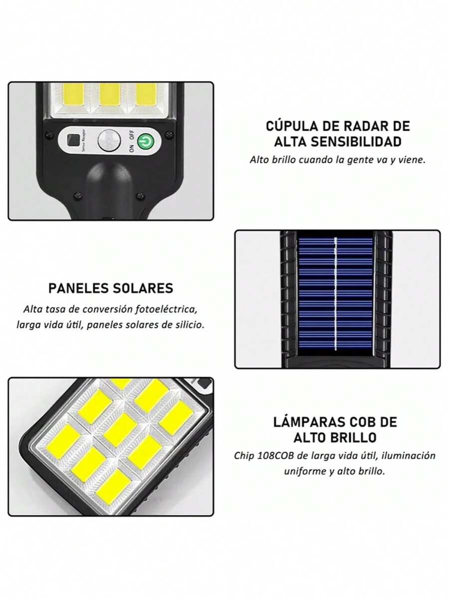 Lampara Focos Solares Led Para exteriores