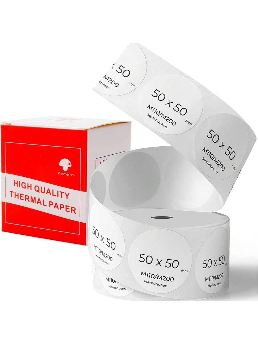 1 rollo de papel térmico con etiquetas