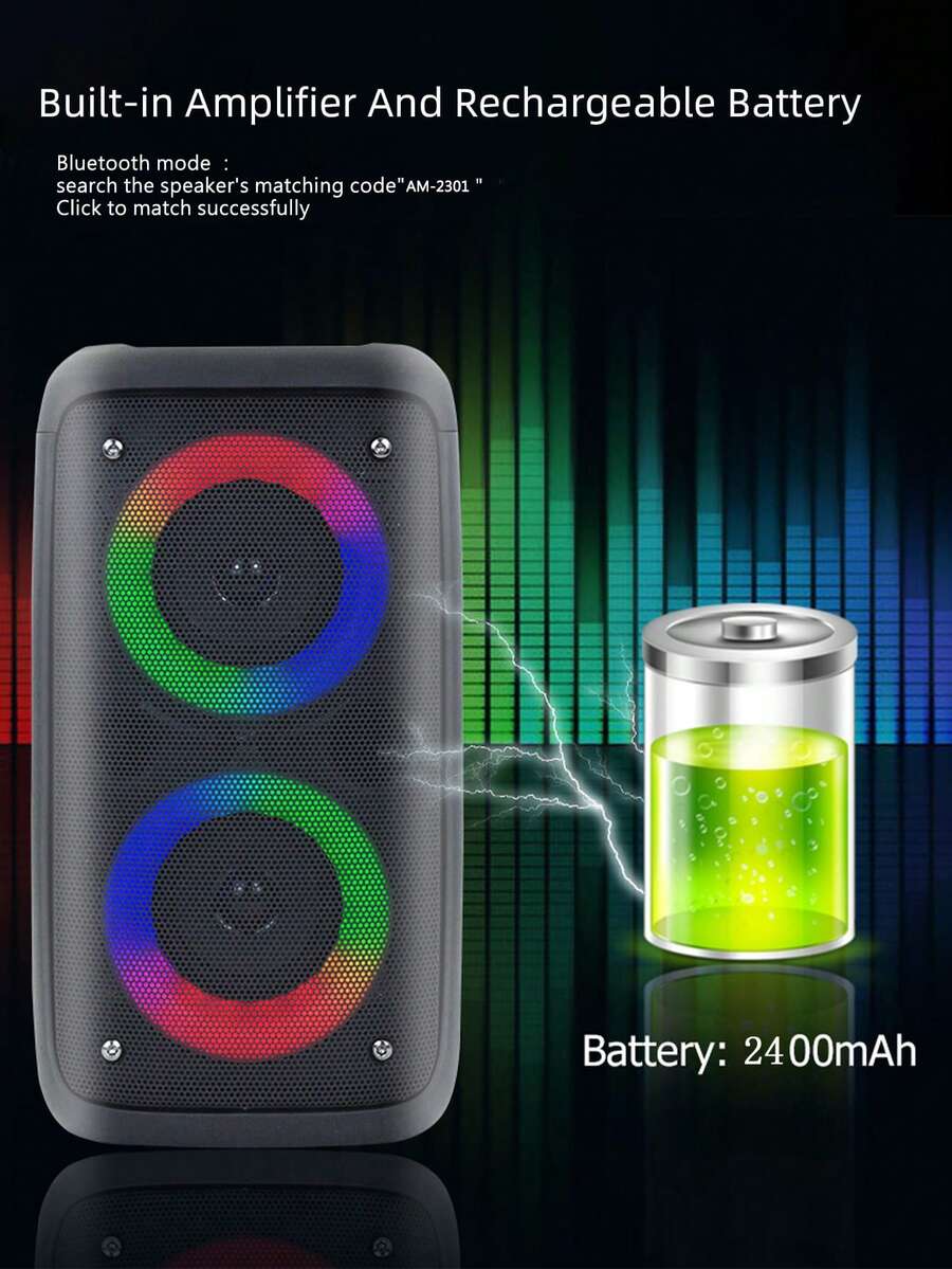 Kinglucky Altavoz inalámbrico con subwoofer