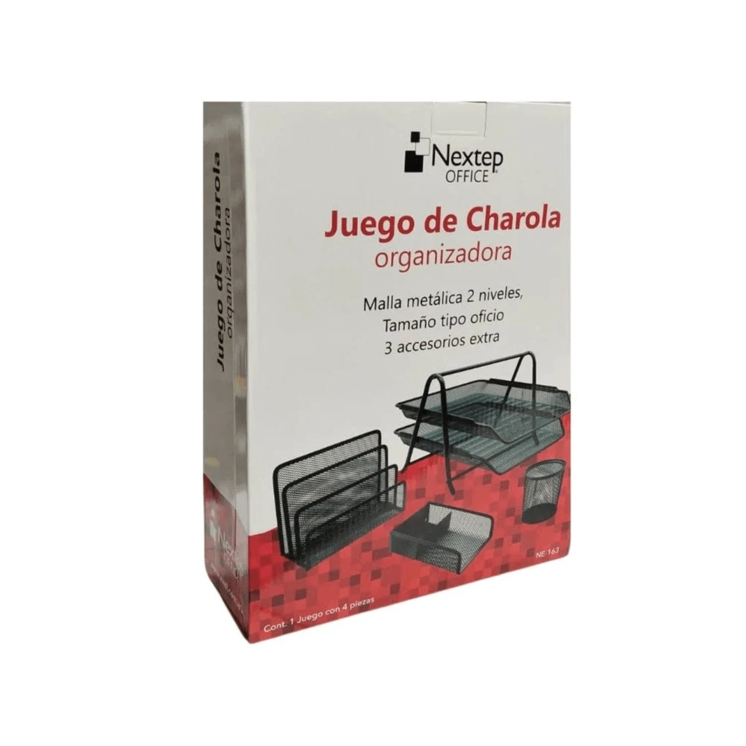Juego de organizadores para escritorio de malla metálica