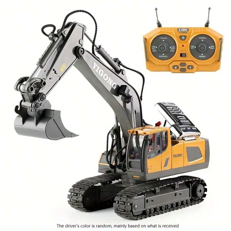 Excavadora de control remoto de 11 canales de aleación y plástico
