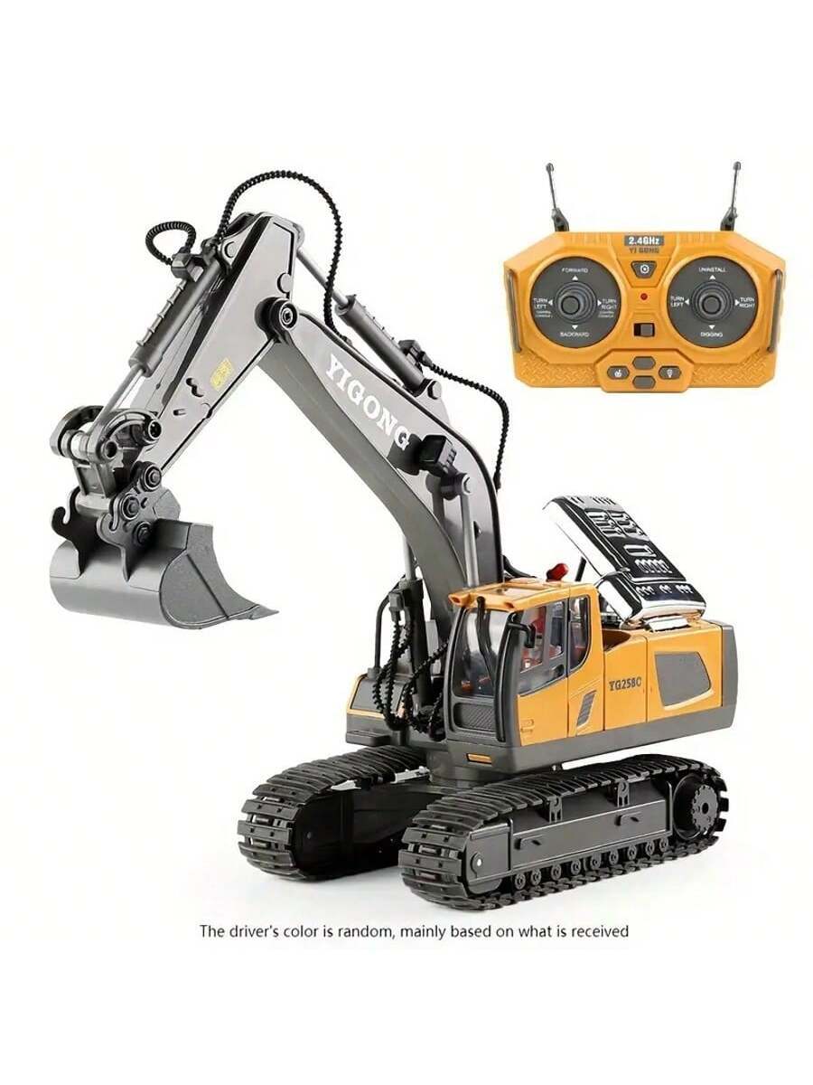 Excavadora de control remoto de 11 canales de aleación y plástico