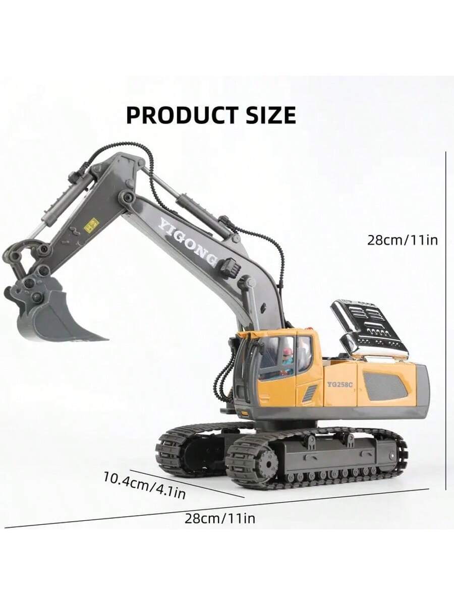 Excavadora de control remoto de 11 canales de aleación y plástico