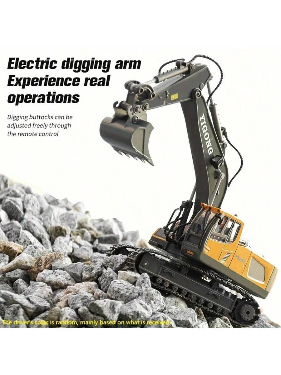 Excavadora de control remoto de 11 canales de aleación y plástico