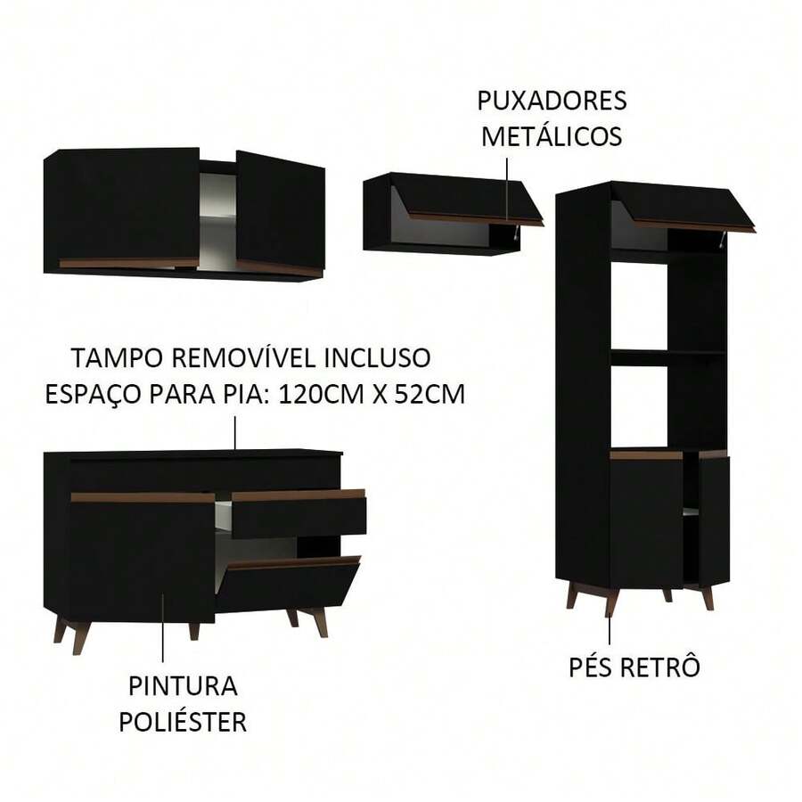 Cocina Integral Completa Modular Madesa 260cm