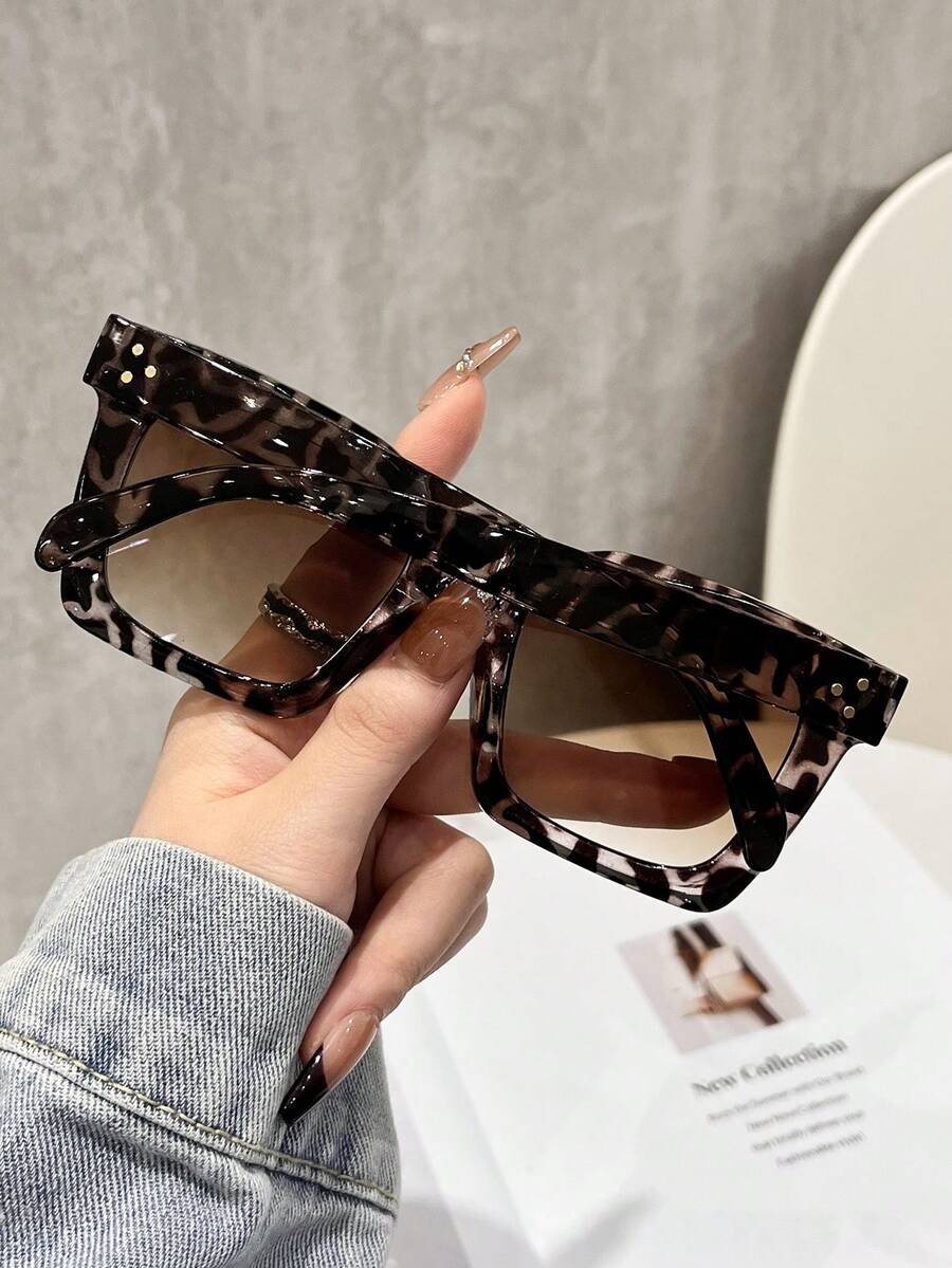 gafas de plástico de moda oversize para mujer