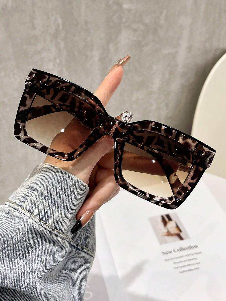 gafas de plástico de moda oversize para mujer