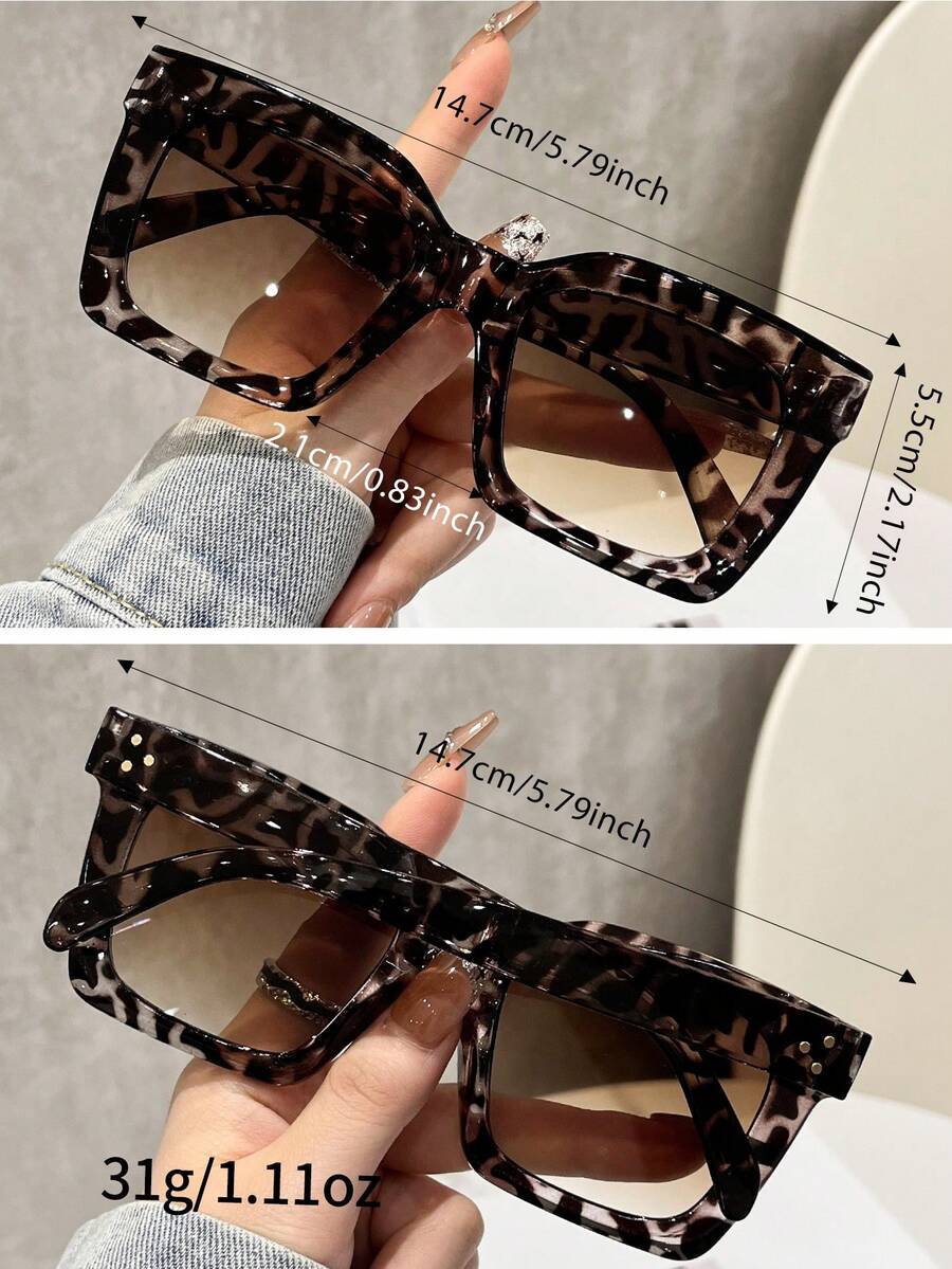 gafas de plástico de moda oversize para mujer