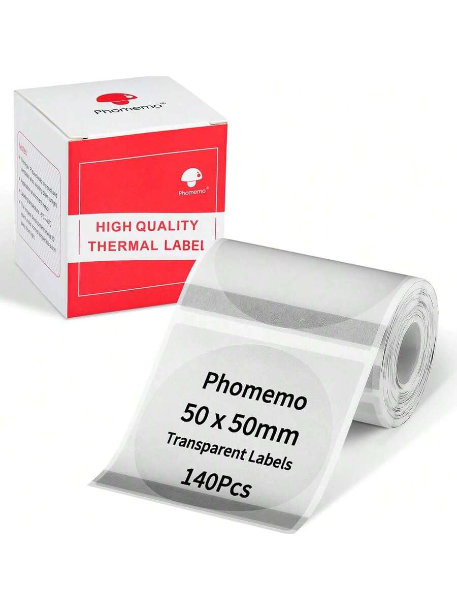 1 rollo de papel térmico con etiquetas