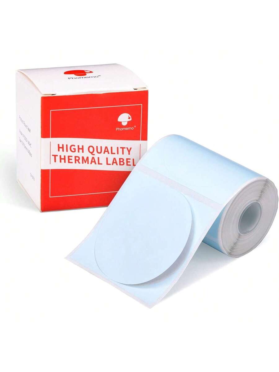 1 rollo de papel térmico con etiquetas