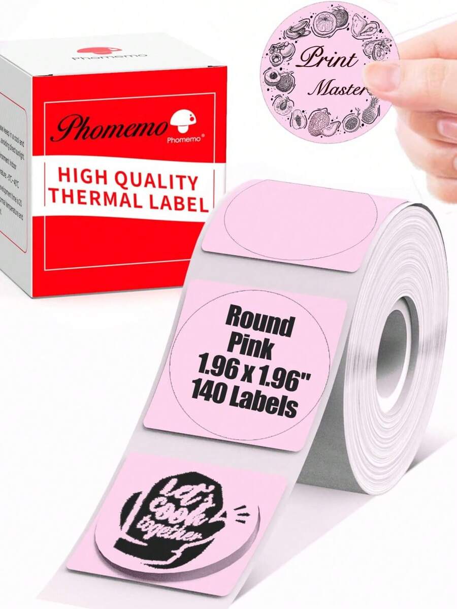 1 rollo de papel térmico con etiquetas