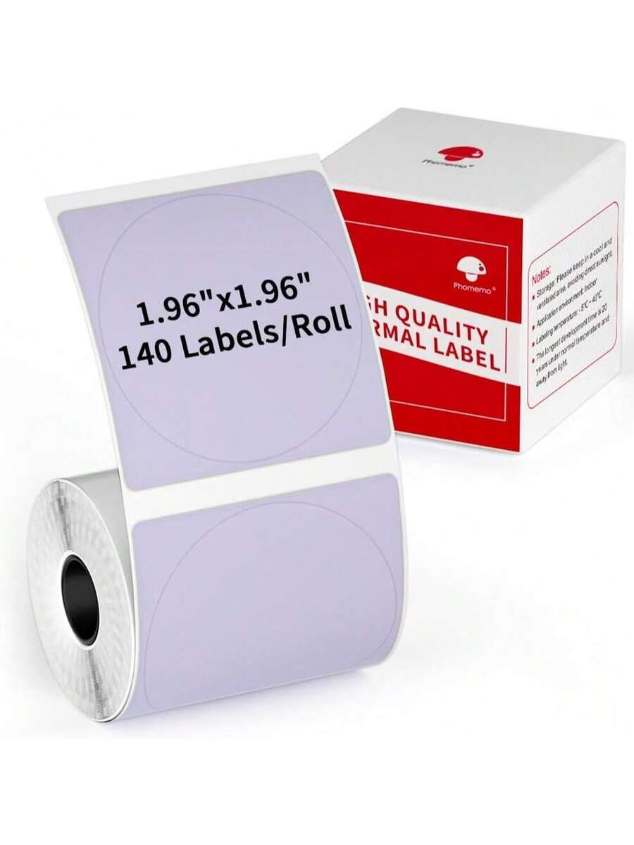 1 rollo de papel térmico con etiquetas