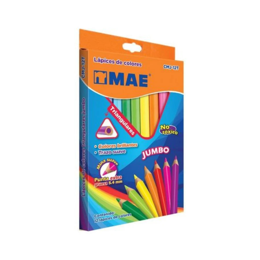 Lápices de Colores Triangulares Jumbo
