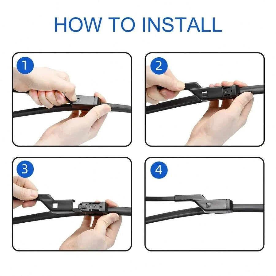 Escobillas limpiaparabrisas delanteras automotrices flexible universales
