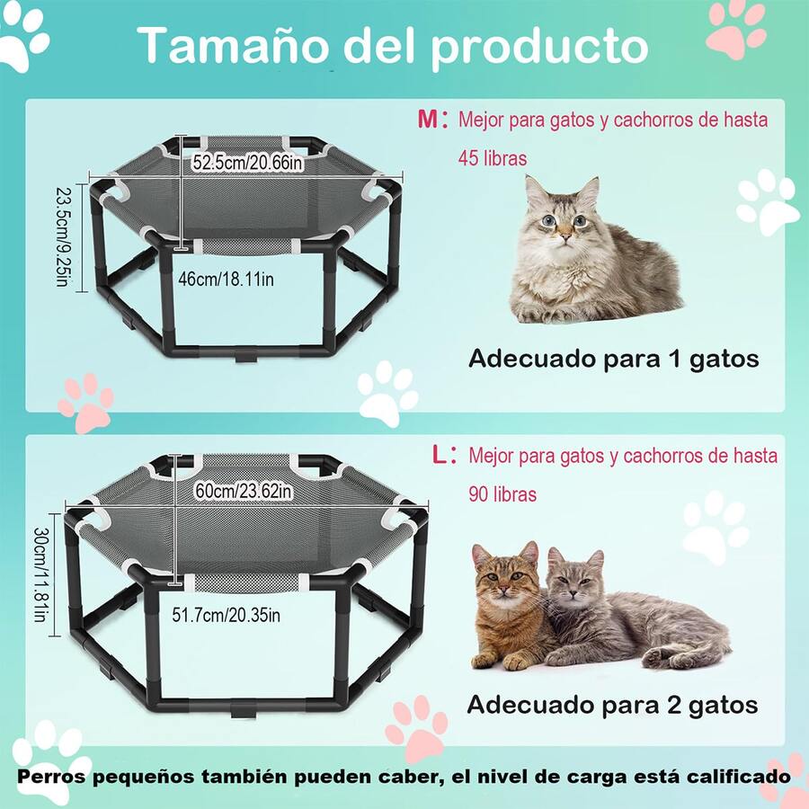 Cama Columpio Elevada para Gatos