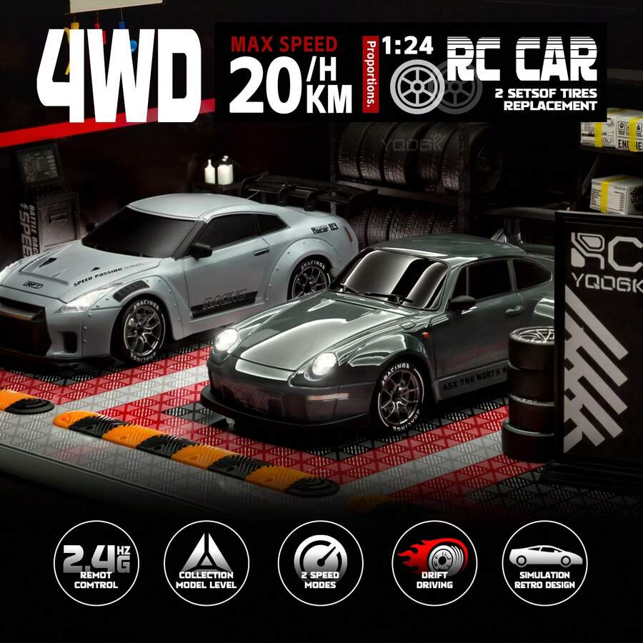 1:24 Escala Coche de Carreras de Drift Control Remoto
