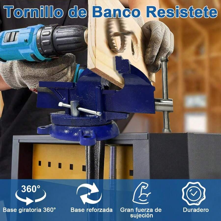 Tornillo De Banco Toolcraft Herramientas 4 Pulgadas