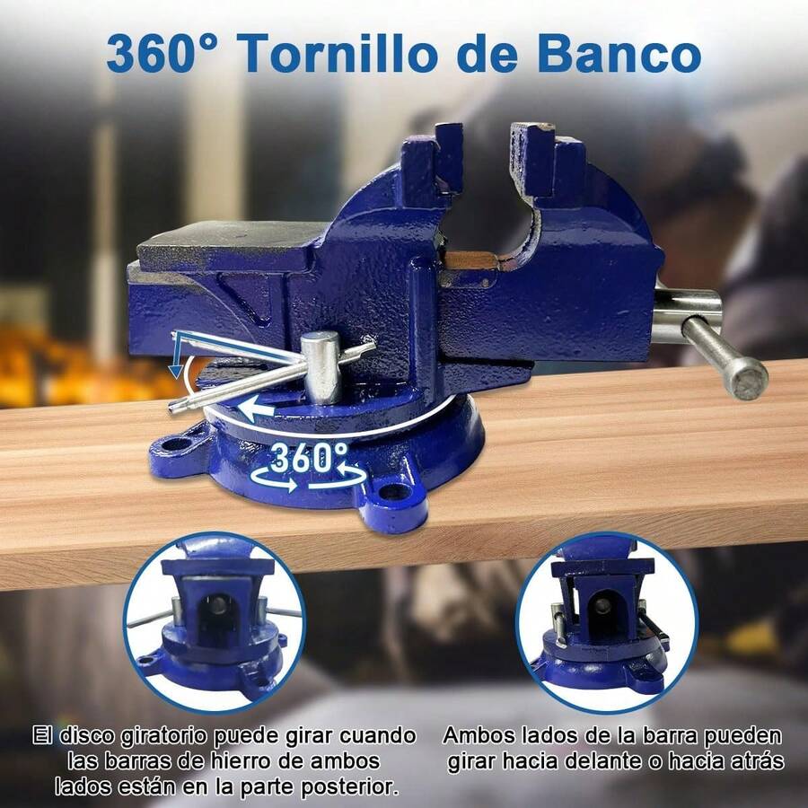 Tornillo De Banco Toolcraft Herramientas 4 Pulgadas