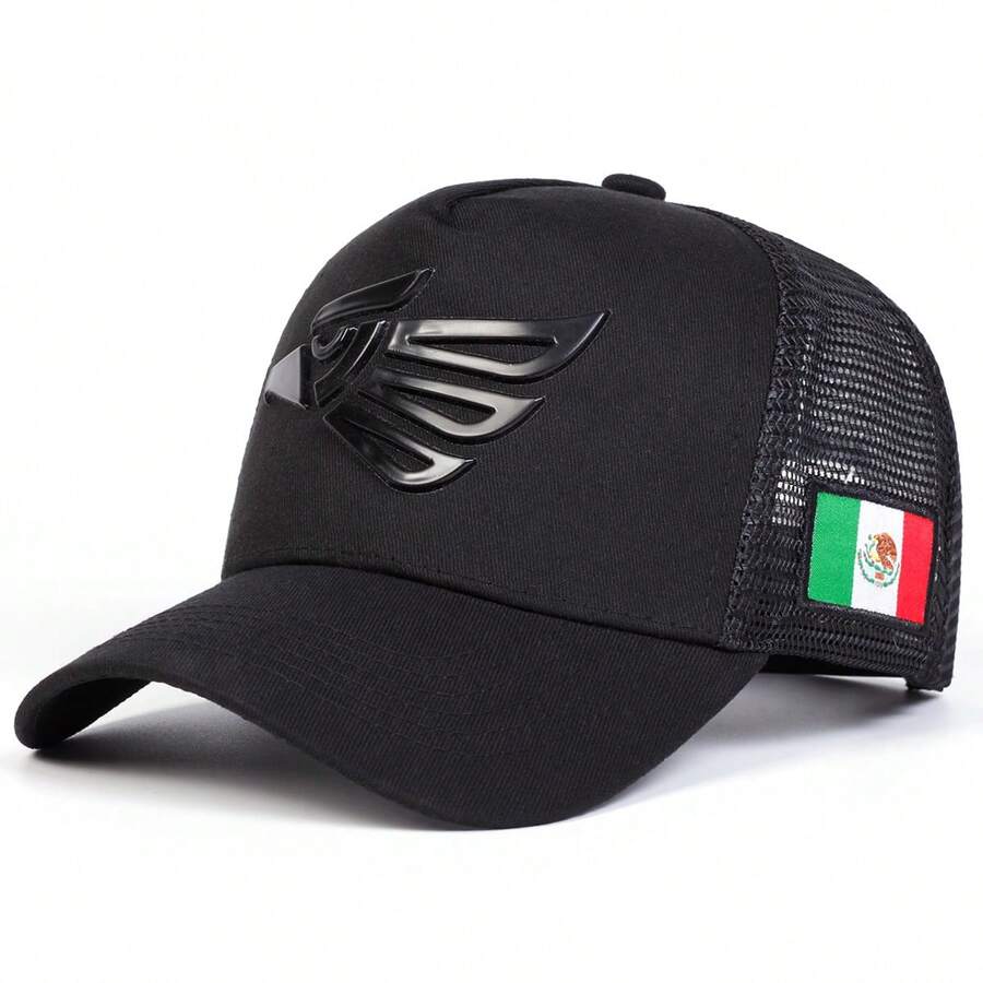Gorra de camionero con estampado de águila
