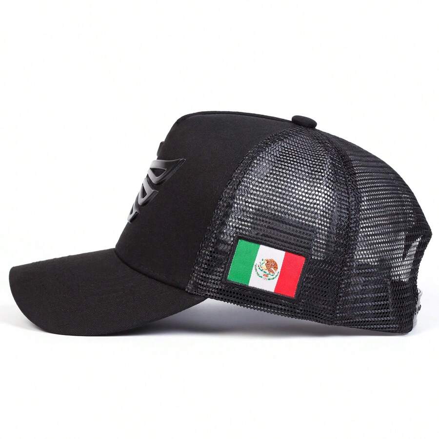 Gorra de camionero con estampado de águila