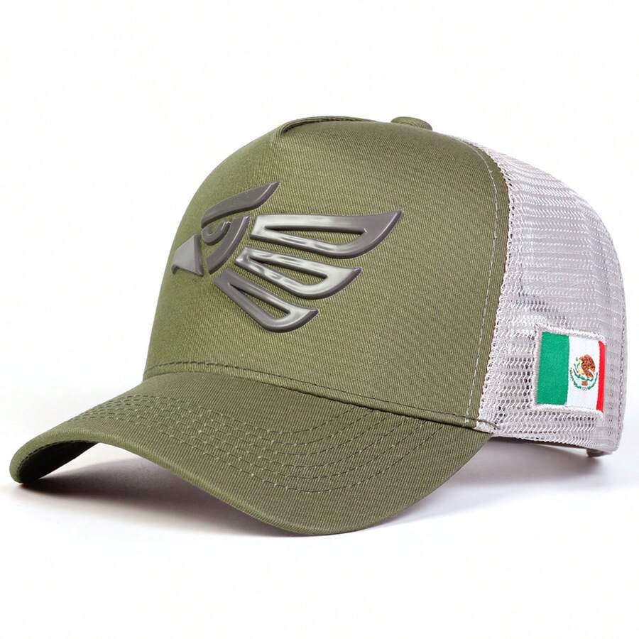 Gorra de camionero con estampado de águila