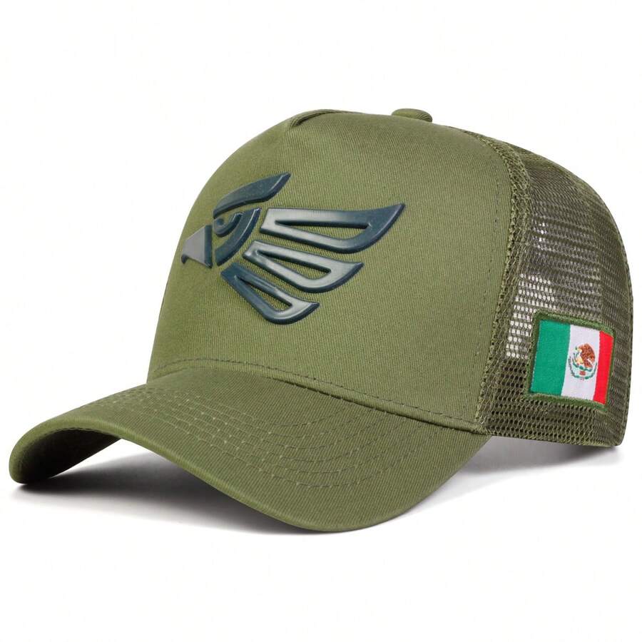 Gorra de camionero con estampado de águila