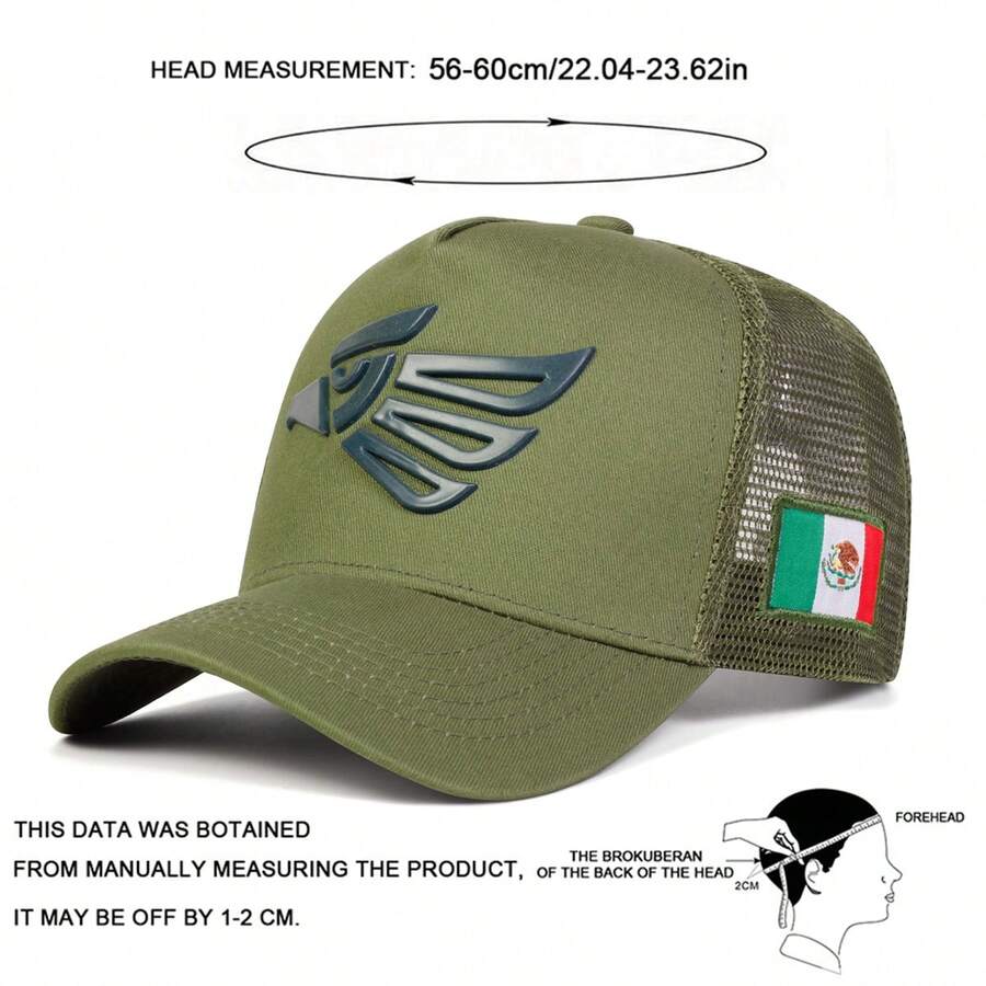 Gorra de camionero con estampado de águila