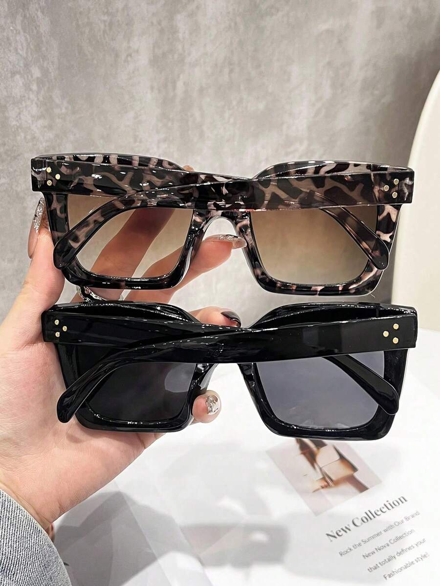 gafas de plástico de moda oversize para mujer