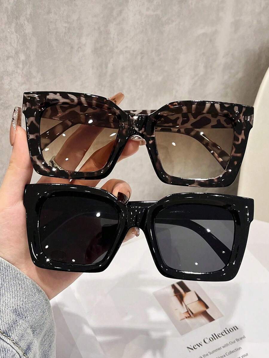 gafas de plástico de moda oversize para mujer