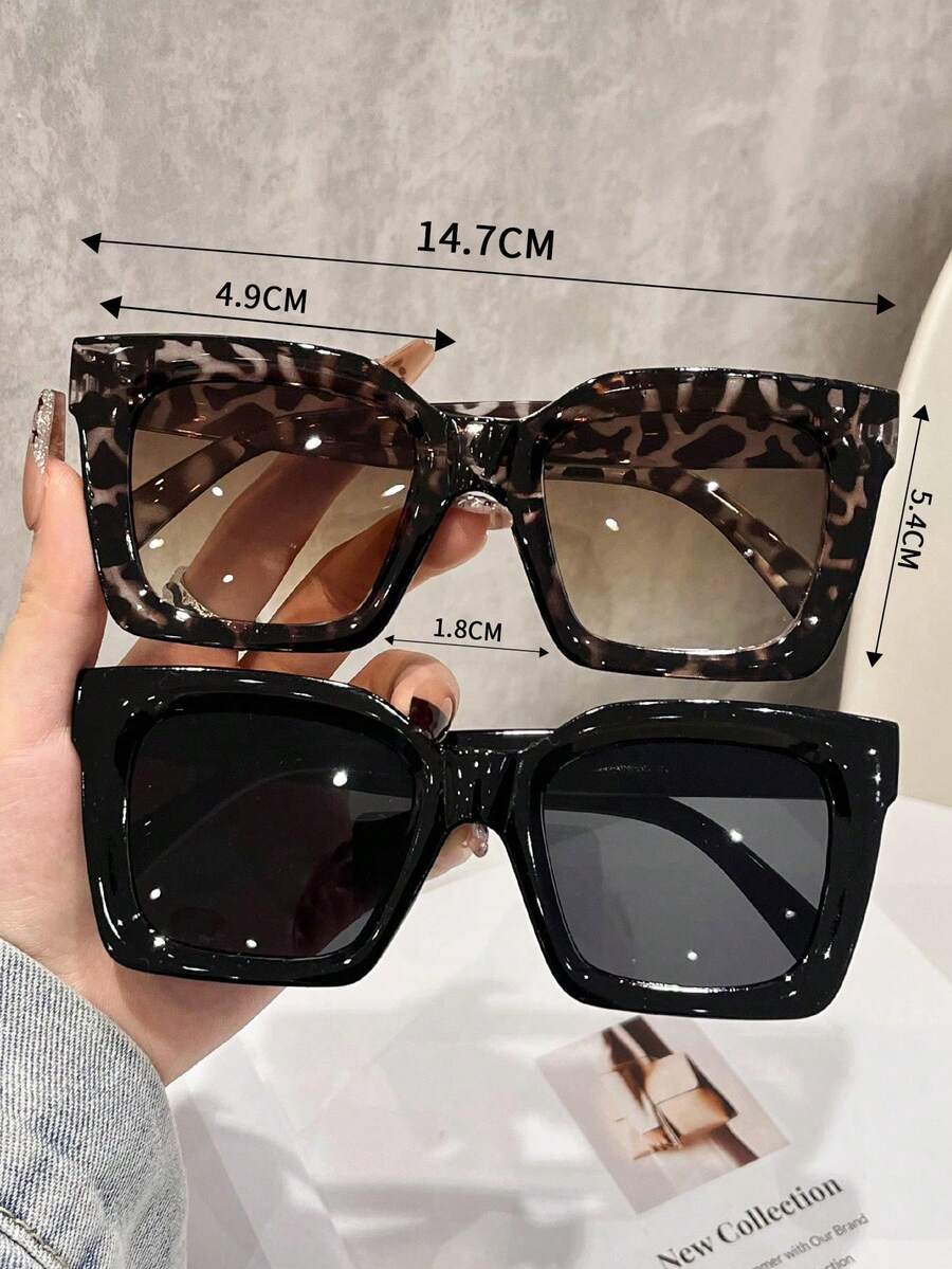 gafas de plástico de moda oversize para mujer