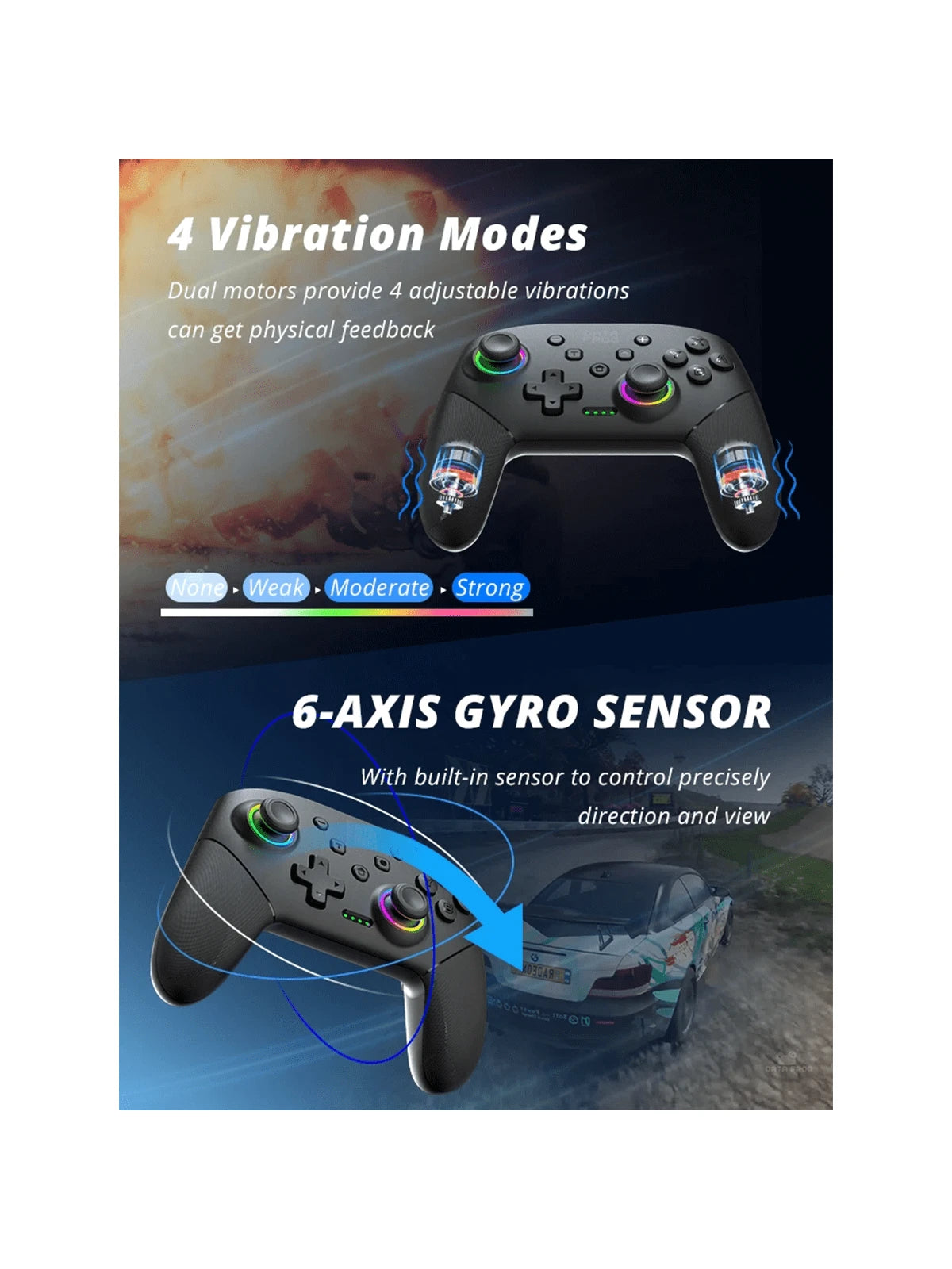 Controlador inalámbrico compatible con consola Switch OLED/Lite